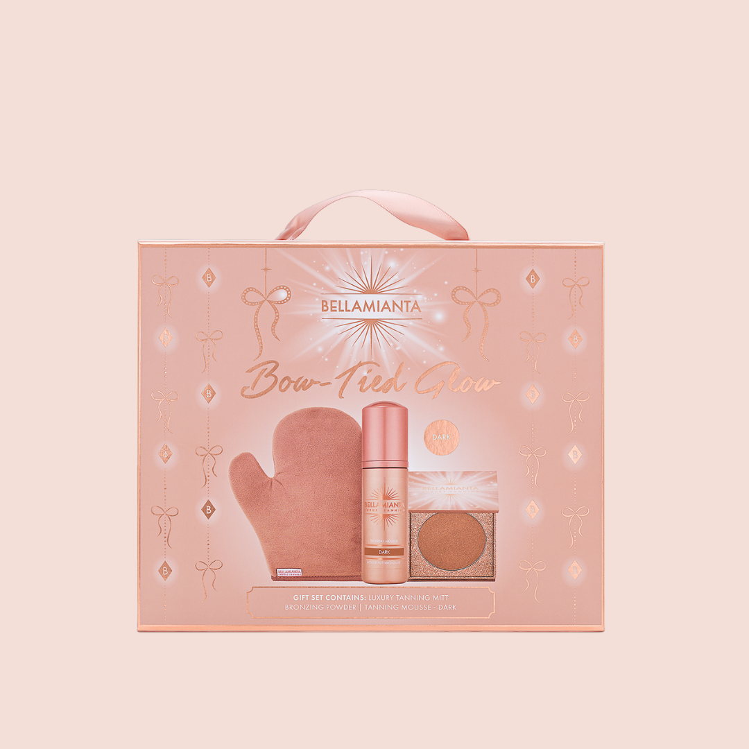 Bellamianta | Bow-Tied Glow 3 Piece Set | Mousse | Dark (WORTH $100)