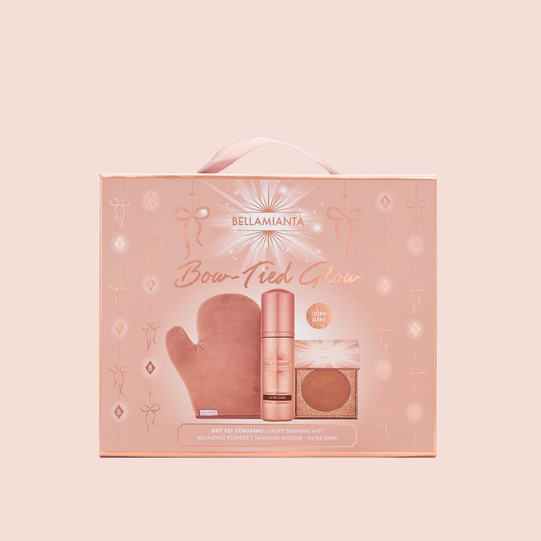 Bellamianta | Bow-Tied Glow 3 Piece Set | Mousse | Ultra Dark (WORTH $100)