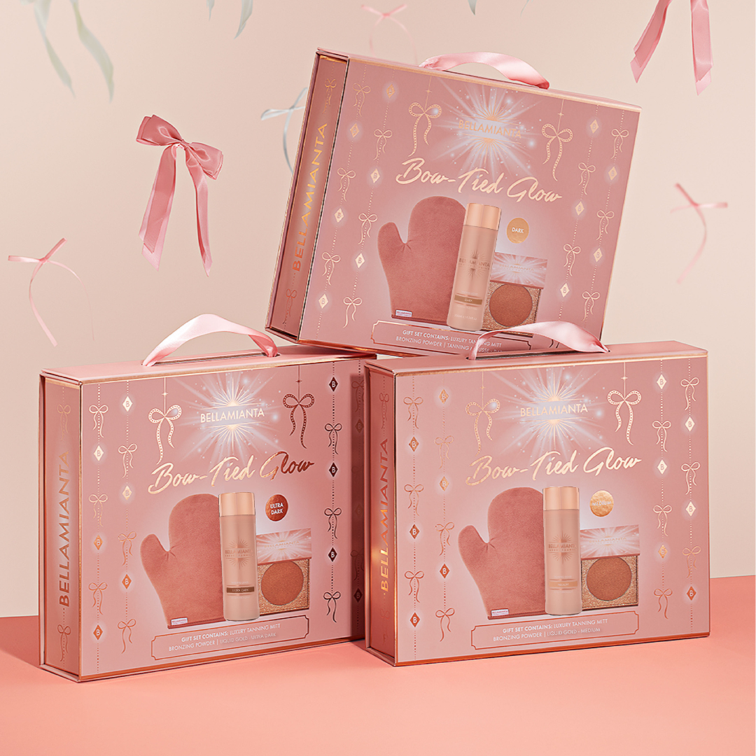 Bellamianta | Bow-Tied Glow 3 Piece Set | Liquid Gold | Medium (WORTH $100)