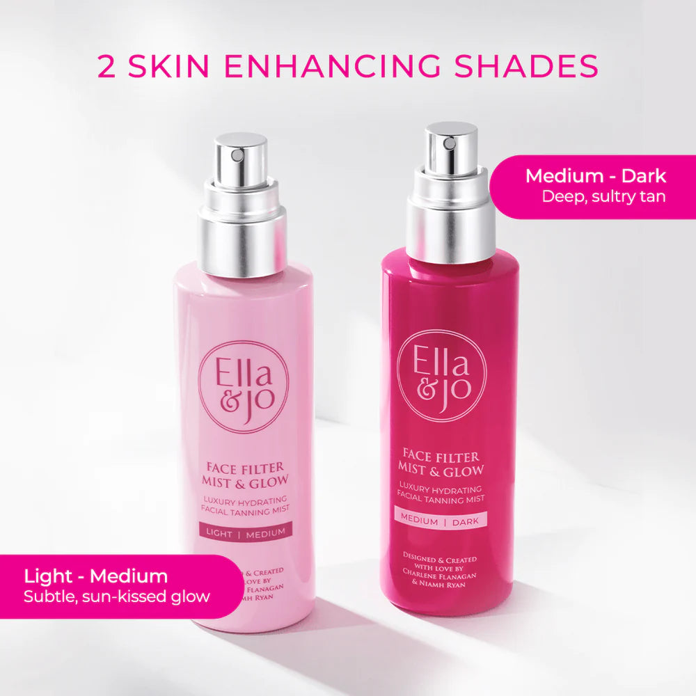 Ella & Jo | Face Filter Mist & Glow Facial Tanning Mist | Medium/Dark