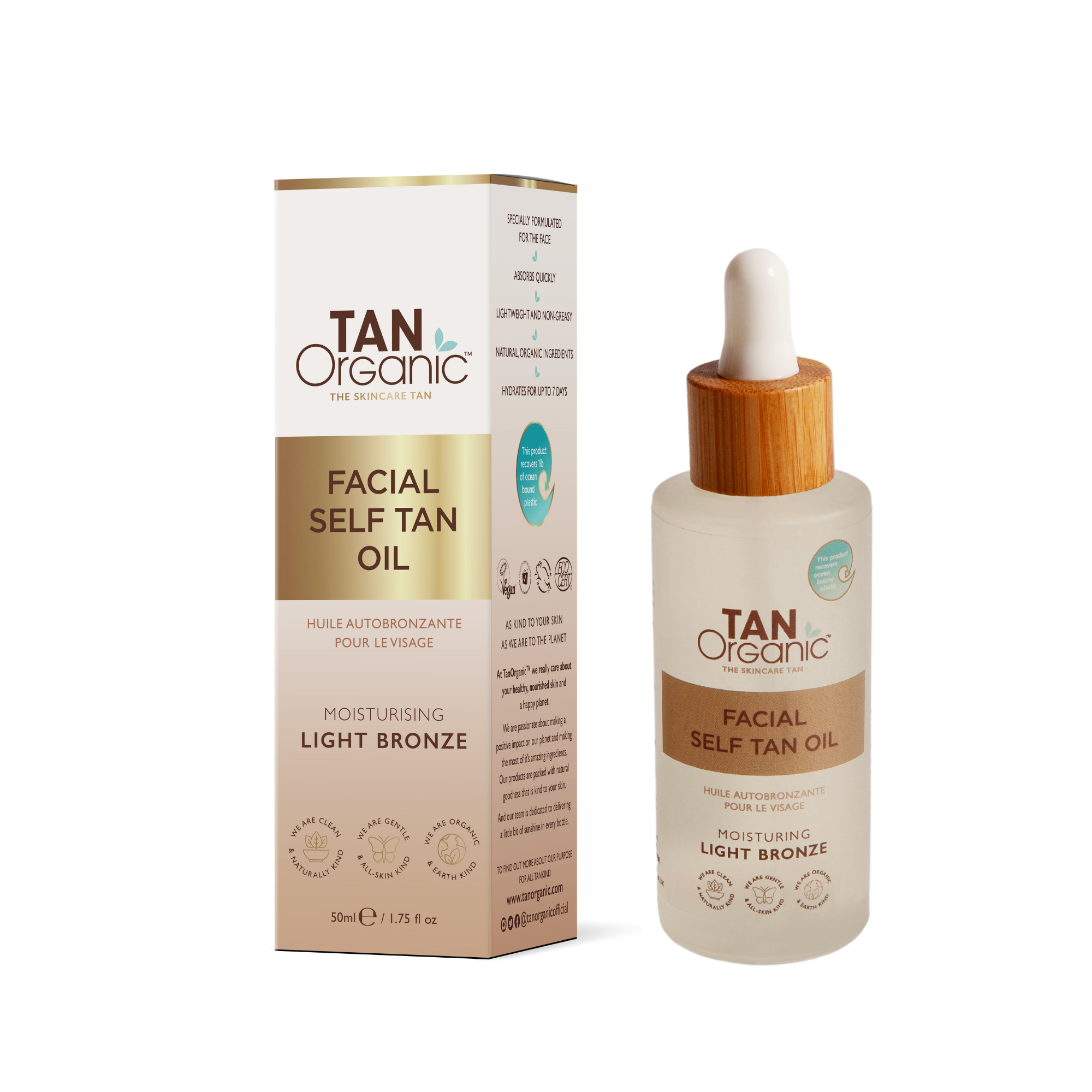 TanOrganic | Facial Self-Tan  Oil | Light Bronze