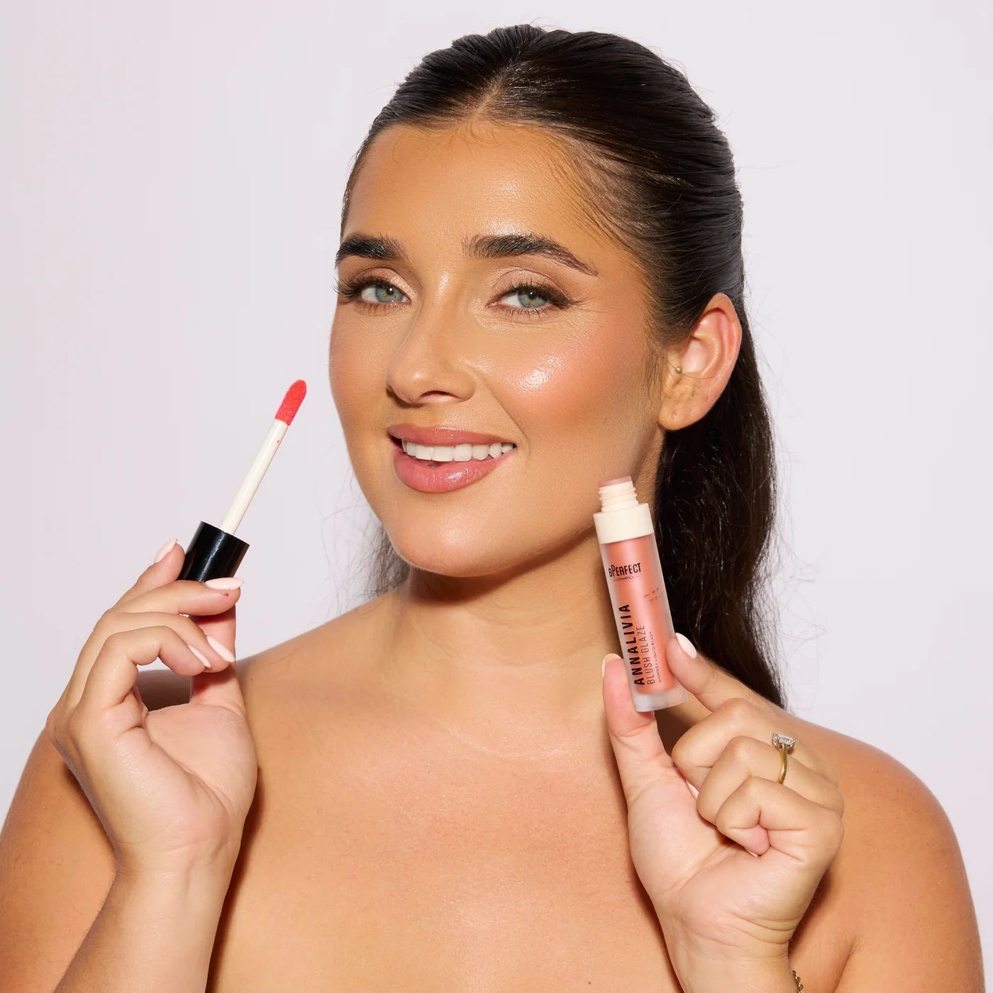BPerfect Cosmetics x Annalivia | Blush Glaze | Shimmer Liquid Blush