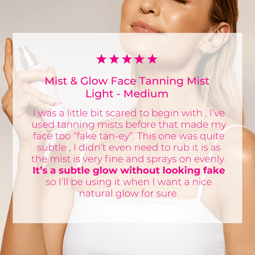 Face Filter Mist & Glow Facial Tanning Mist | Light/Medium