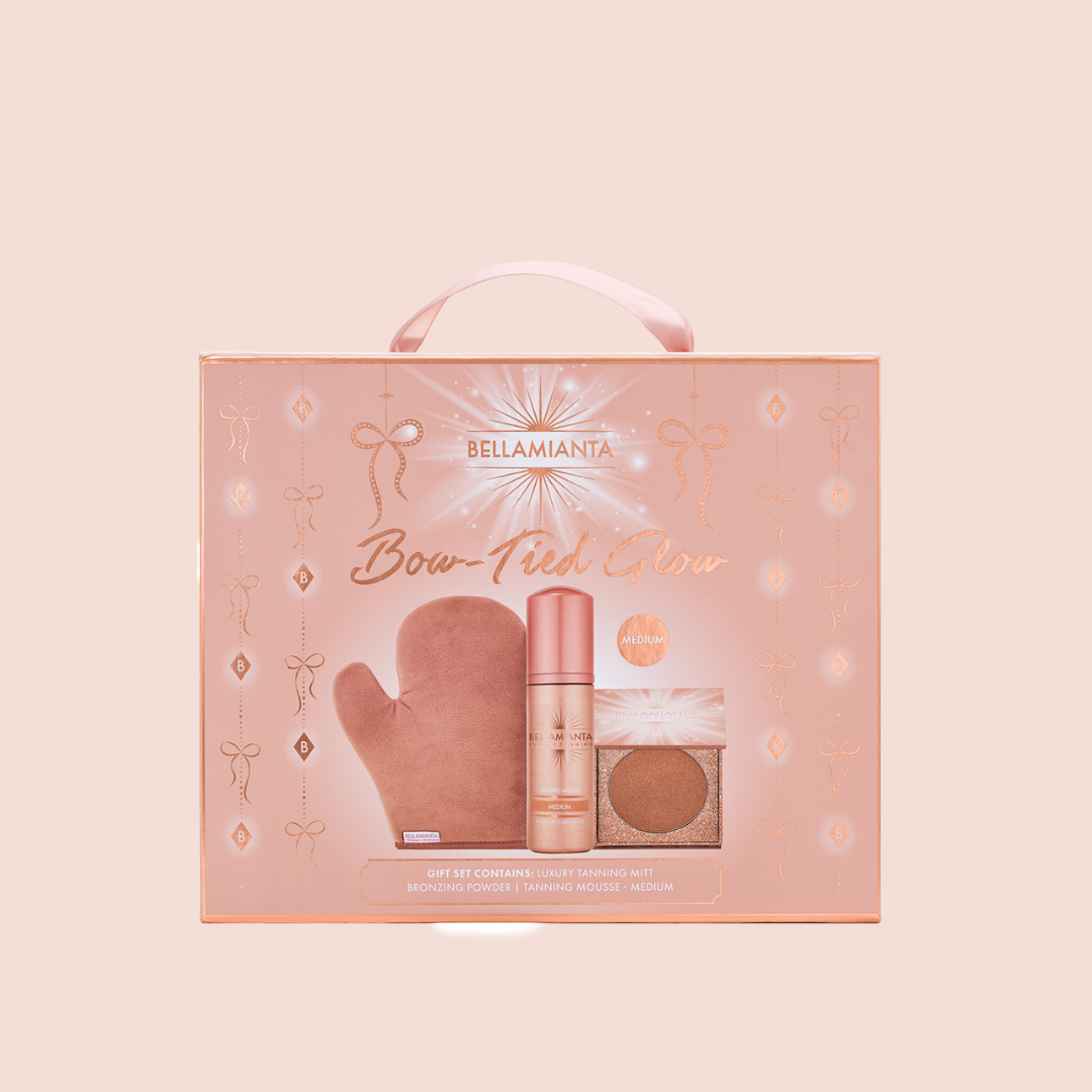 Bellamianta | Bow-Tied Glow 3 Piece Set | Mousse | Medium (WORTH $100)