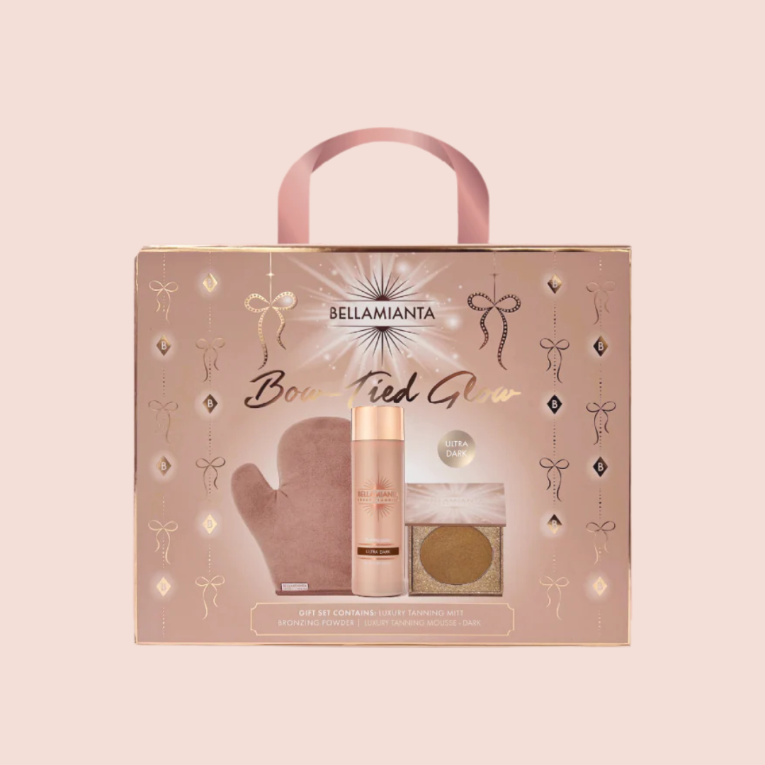 Bellamianta | Bow-Tied Glow 3 Piece Set | Liquid Gold | Ultra Dark (WORTH $100)