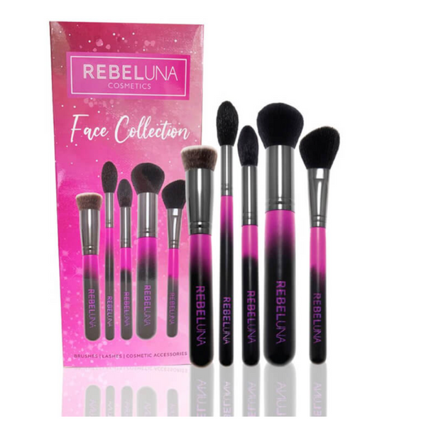 5 Piece Face Make Up Brush Collection
